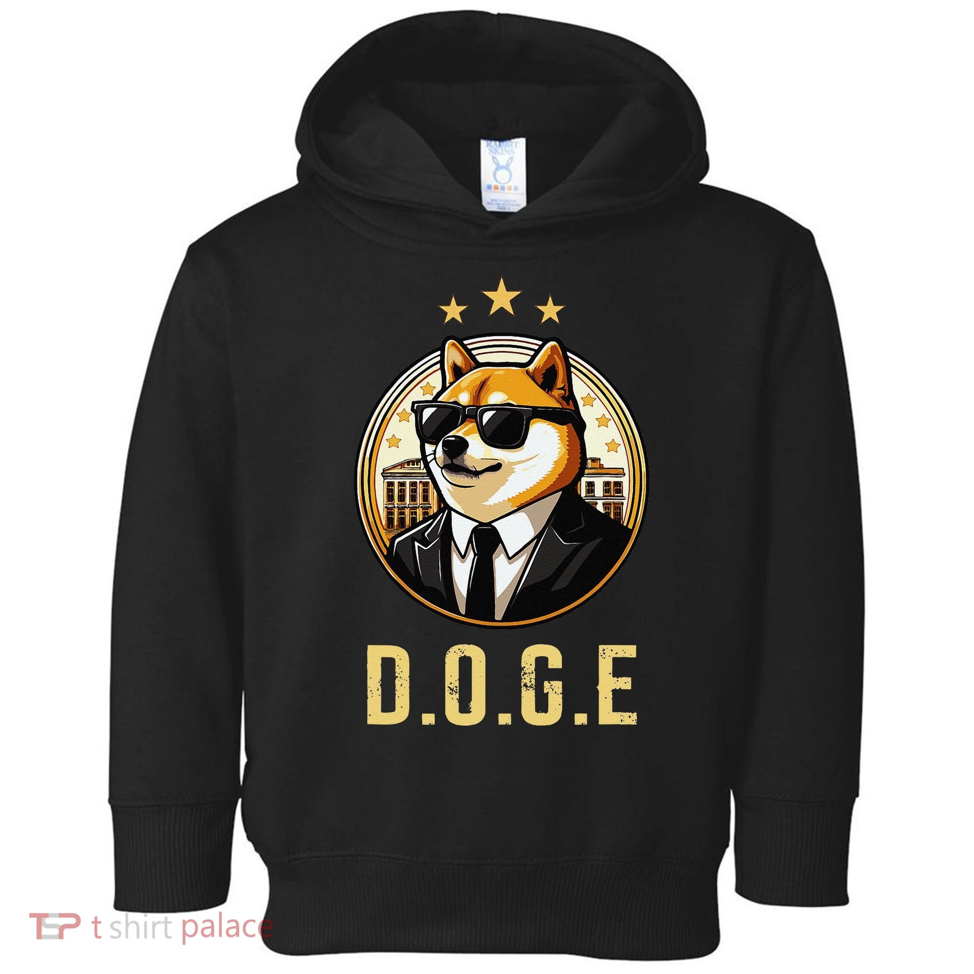 D.O.G.E Department Of Government Efficiency Doge Trump Toddler Hoodie