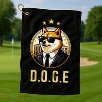 D.O.G.E Department Of Government Efficiency Doge Trump Golf Towel thumb 1