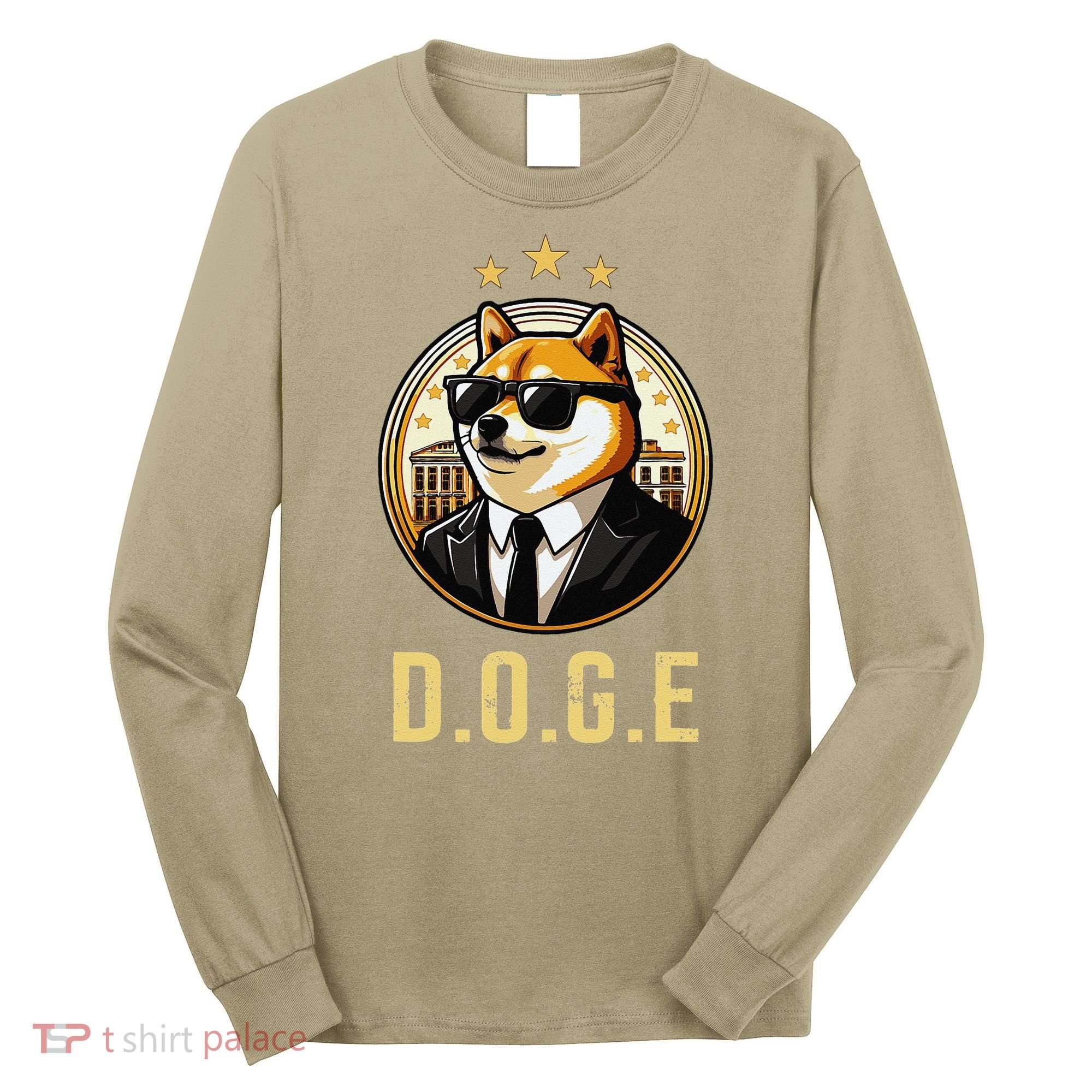 D.O.G.E Department Of Government Efficiency Doge Trump Long Sleeve Shirt