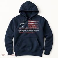 Doge Department Of Government Efficiency D.O.G.E. Us Flag Hoodie thumb 0