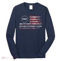 Doge Department Of Government Efficiency D.O.G.E. Us Flag Long Sleeve Shirt thumb 0