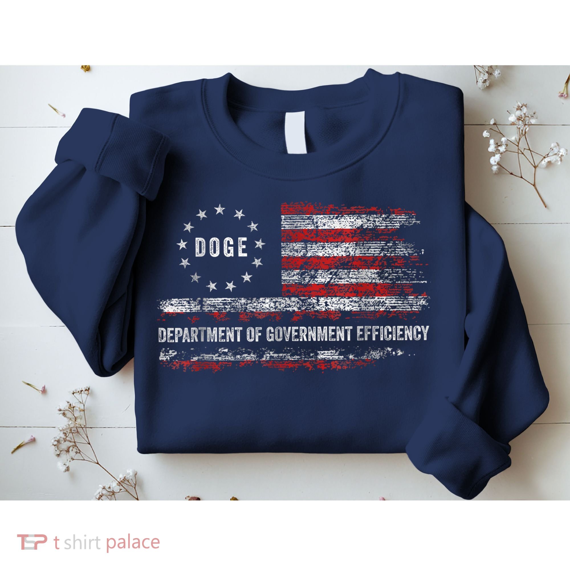 Doge Department Of Government Efficiency D.O.G.E. Us Flag Sweatshirt