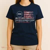 Doge Department Of Government Efficiency D.O.G.E. Us Flag T-Shirt thumb 4