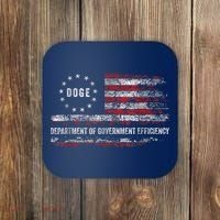 Doge Department Of Government Efficiency D.O.G.E. Us Flag Coaster thumb 0