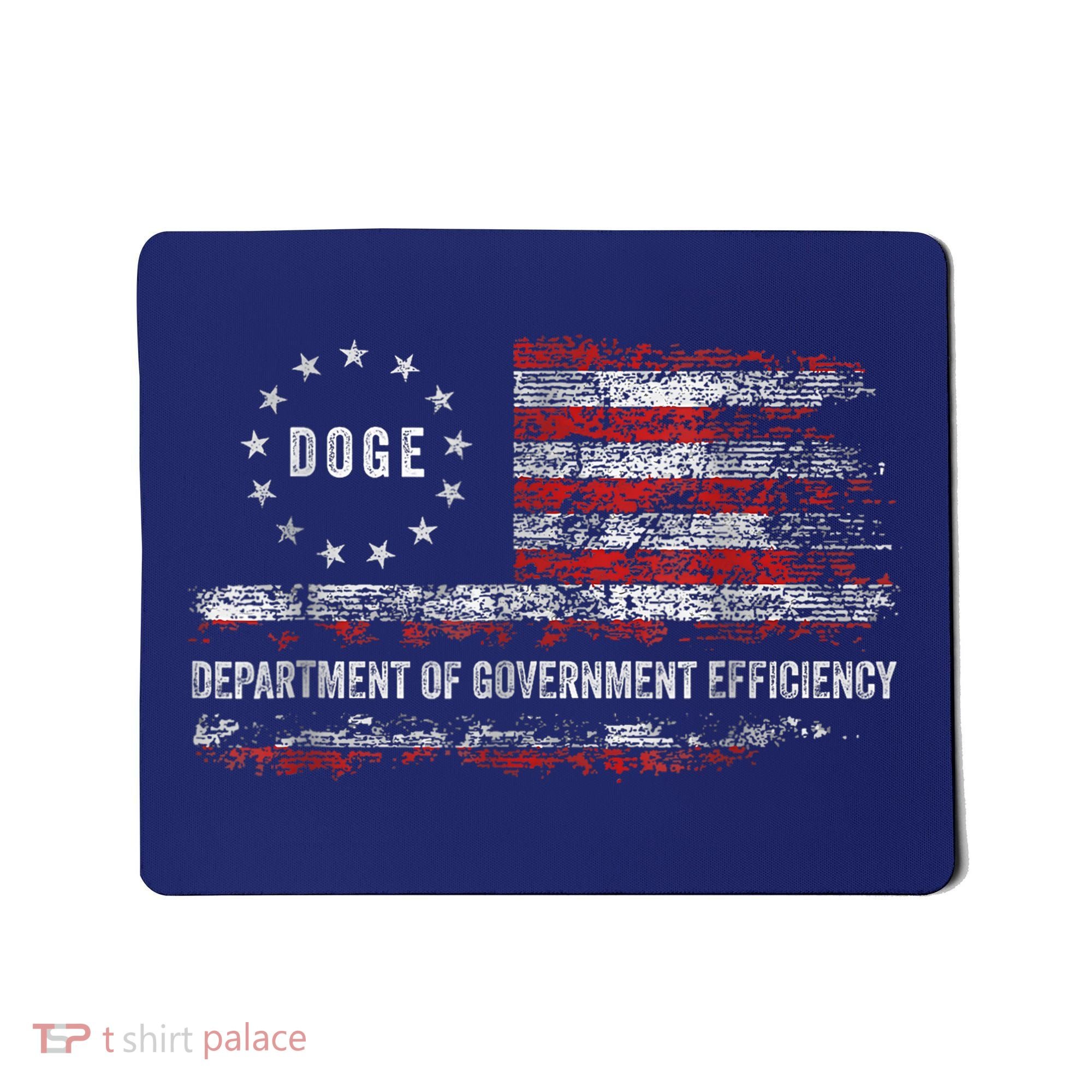 Doge Department Of Government Efficiency D.O.G.E. Us Flag Mousepad