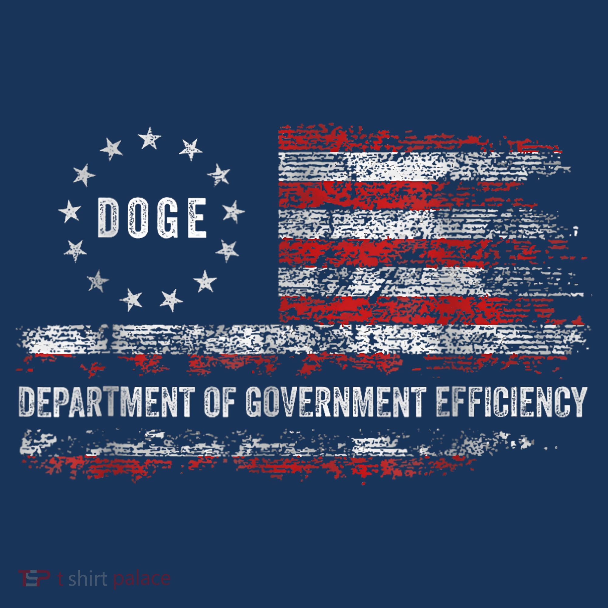 Doge Department Of Government Efficiency D.O.G.E. Us Flag Mousepad