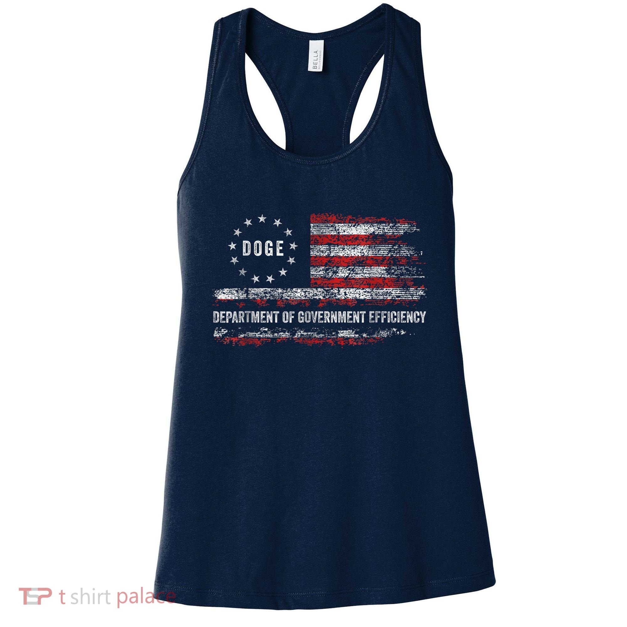 Doge Department Of Government Efficiency D.O.G.E. Us Flag Women's Tank Top