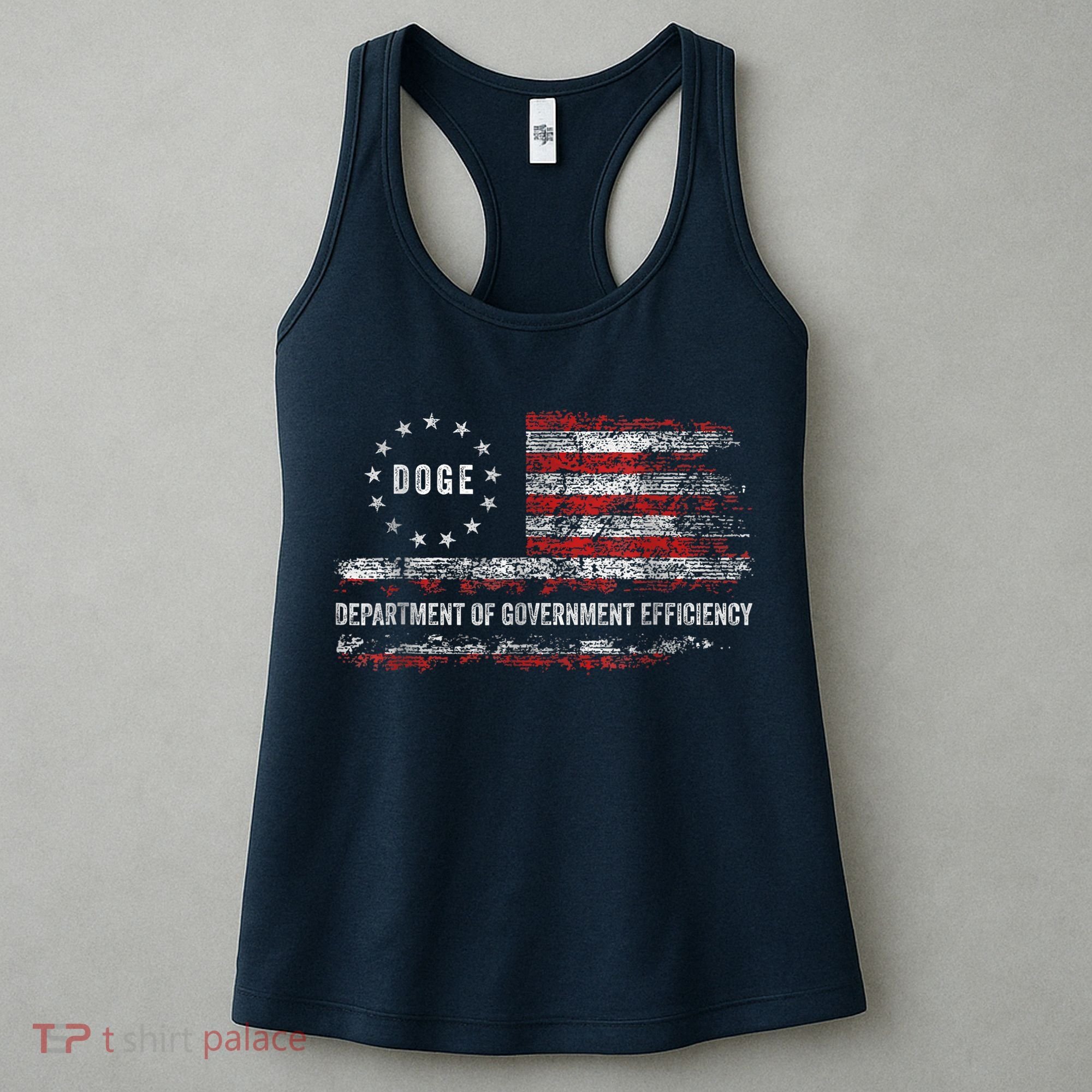 Doge Department Of Government Efficiency D.O.G.E. Us Flag Women's Tank Top