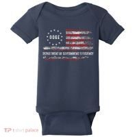 Doge Department Of Government Efficiency D.O.G.E. Us Flag Baby Bodysuit thumb 0