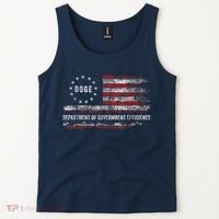 Doge Department Of Government Efficiency D.O.G.E. Us Flag Tank Top thumb 2