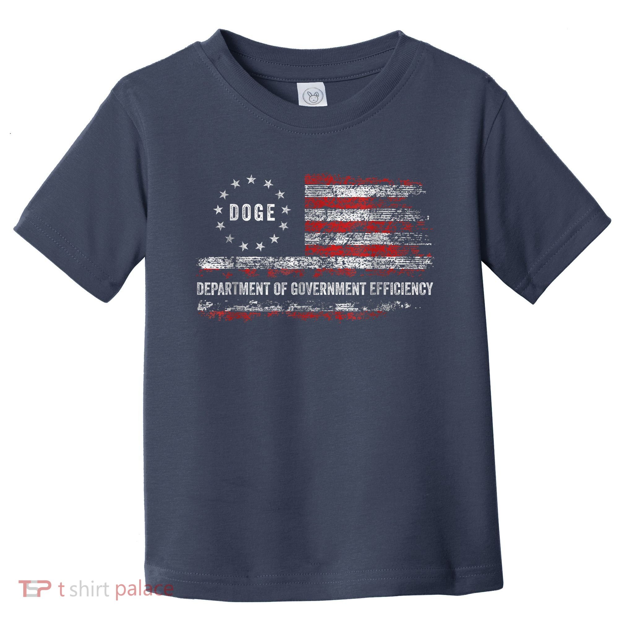Doge Department Of Government Efficiency D.O.G.E. Us Flag Toddler T-Shirt