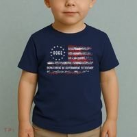 Doge Department Of Government Efficiency D.O.G.E. Us Flag Toddler T-Shirt thumb 2
