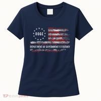 Doge Department Of Government Efficiency D.O.G.E. Us Flag Women's T-Shirt thumb 0