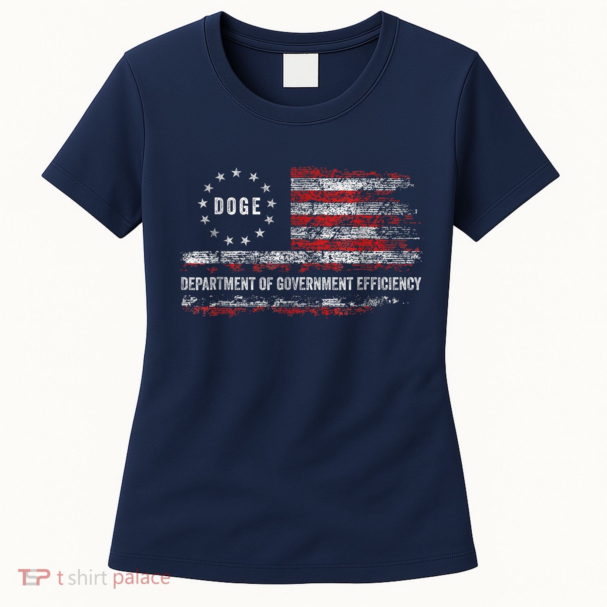 Doge Department Of Government Efficiency D.O.G.E. Us Flag Women's T-Shirt