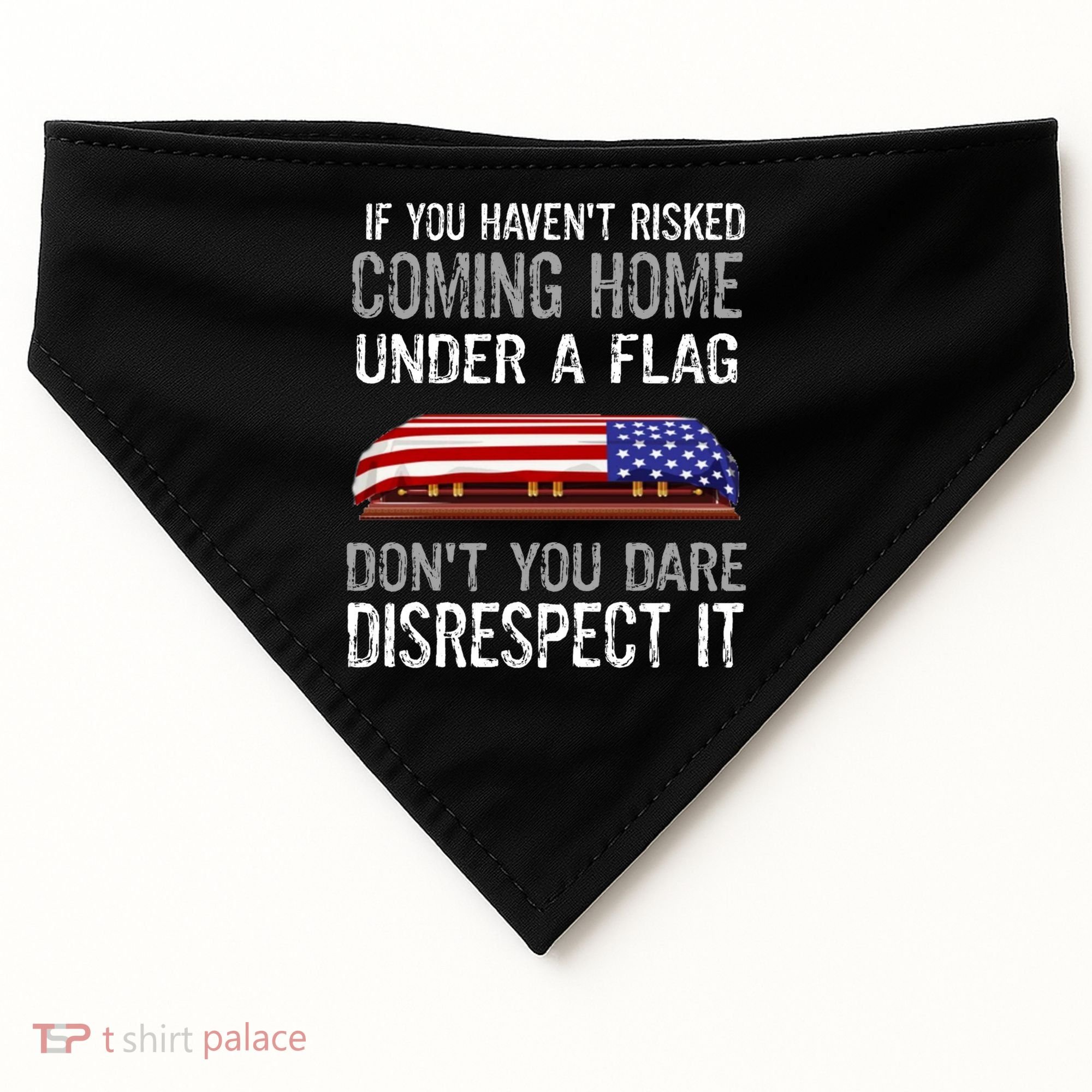 Don't Disrespect Our Flag Gift USA-Made Doggie Bandana