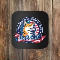 D.O.G.E Department Of Government Efficiency Doge Coaster thumb 0