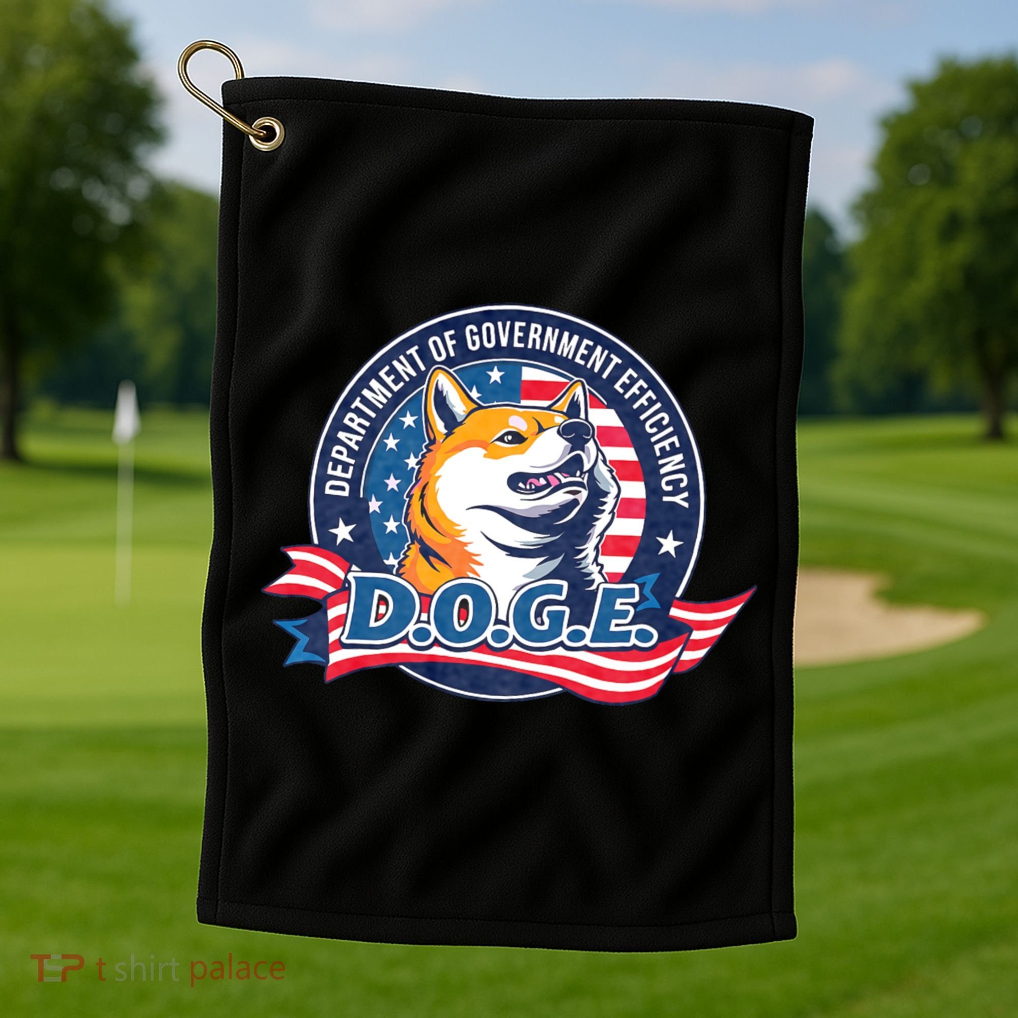 D.O.G.E Department Of Government Efficiency Doge Golf Towel