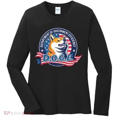 D.O.G.E Department Of Government Efficiency Doge Women's Long Sleeve Shirt
