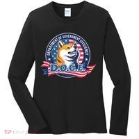 D.O.G.E Department Of Government Efficiency Doge Women's Long Sleeve Shirt thumb 0