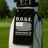 Doge Department Of Government Efficiency Gift Golf Towel thumb 2