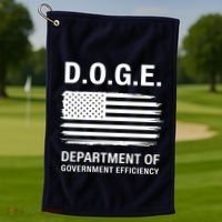 D.O.G.E Department Of Government Efficiency Doge Golf Towel thumb 1
