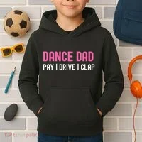 Dance Dad Pay Drive Clap Kids Hoodie thumb 2