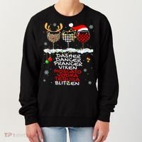 Dasher Dancer Prancer Vixen Moscato Vodka Tequila Blitzen Cool Gift Women's Sweatshirt thumb 0