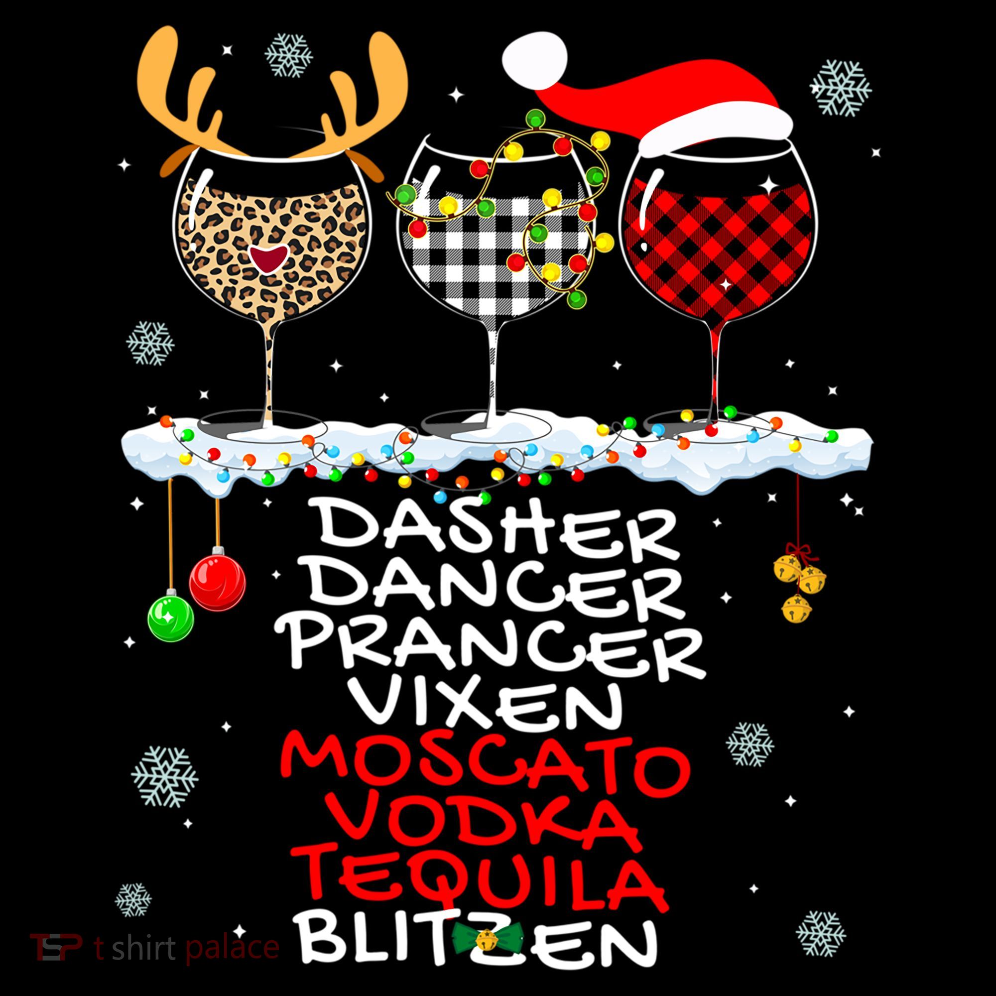 Dasher Dancer Prancer Vixen Moscato Vodka Tequila Blitzen Cool Gift Bucket Hat