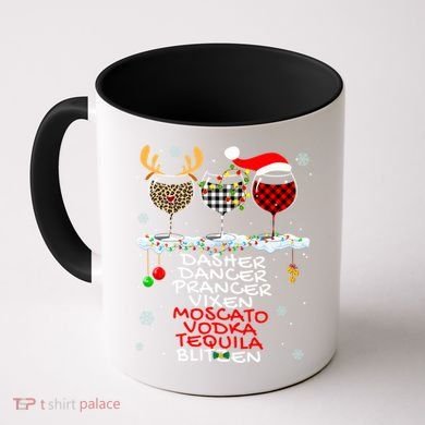 Dasher Dancer Prancer Vixen Moscato Vodka Tequila Blitzen Cool Gift Coffee Mug