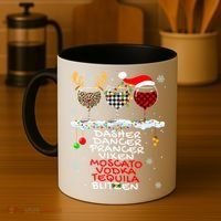Dasher Dancer Prancer Vixen Moscato Vodka Tequila Blitzen Cool Gift Coffee Mug thumb 4