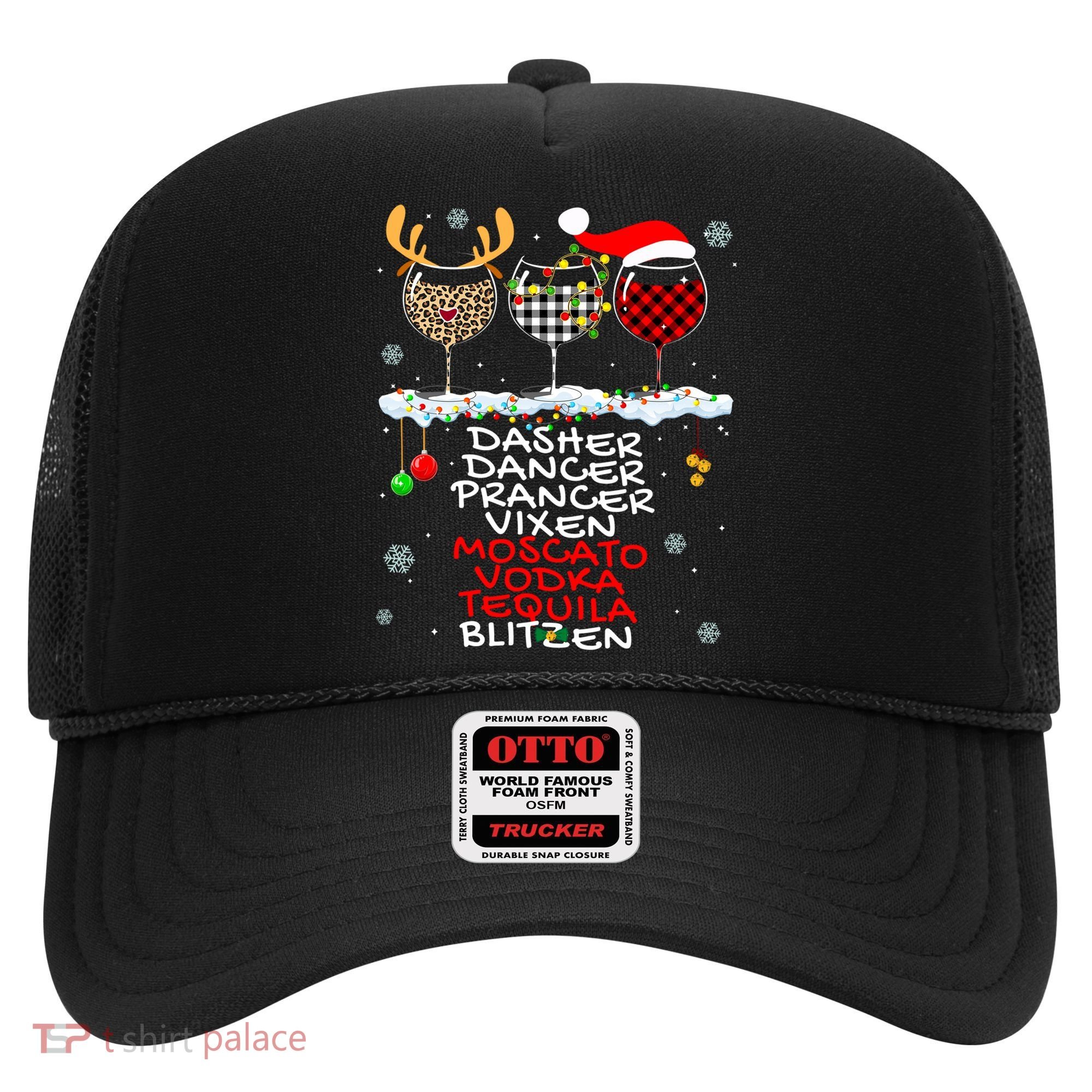 Dasher Dancer Prancer Vixen Moscato Vodka Tequila Blitzen Cool Gift Hat