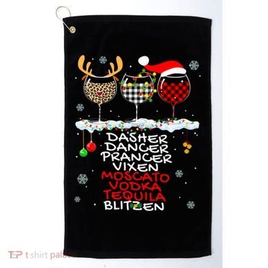 Dasher Dancer Prancer Vixen Moscato Vodka Tequila Blitzen Cool Gift Golf Towel