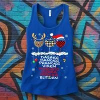 Dasher Dancer Prancer Vixen Moscato Vodka Tequila Blitzen Cool Gift Women's Tank Top thumb 3