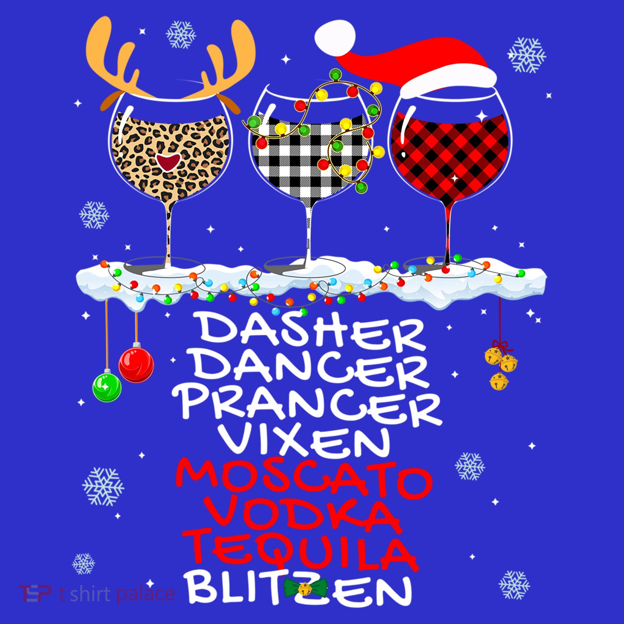 Dasher Dancer Prancer Vixen Moscato Vodka Tequila Blitzen Cool Gift Toddler T-Shirt