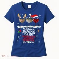 Dasher Dancer Prancer Vixen Moscato Vodka Tequila Blitzen Cool Gift Women's T-Shirt thumb 0