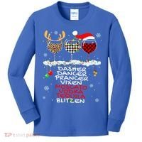 Dasher Dancer Prancer Vixen Moscato Vodka Tequila Blitzen Cool Gift Kids Long Sleeve Shirt thumb 0