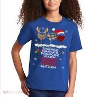 Dasher Dancer Prancer Vixen Moscato Vodka Tequila Blitzen Cool Gift Kids T-Shirt thumb 2