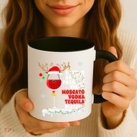 Dasher Dancer Prancer Vixen Moscato Vodka Tequila Blitzen Gift Coffee Mug thumb 3