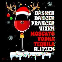 Dasher Dancer Prancer Vixen Moscato Vodka Tequila Blitzen Gift Women's Hoodie thumb 2
