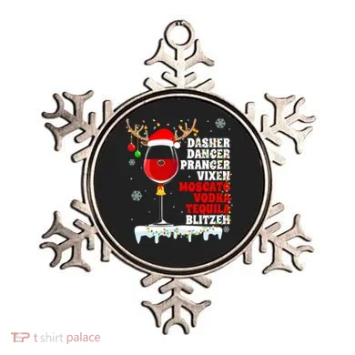 Dasher Dancer Prancer Vixen Moscato Vodka Tequila Blitzen Gift Ornament
