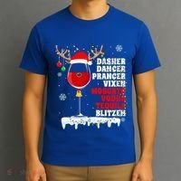 Dasher Dancer Prancer Vixen Moscato Vodka Tequila Blitzen Gift T-Shirt thumb 3