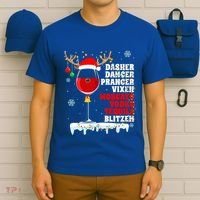 Dasher Dancer Prancer Vixen Moscato Vodka Tequila Blitzen Gift T-Shirt thumb 6