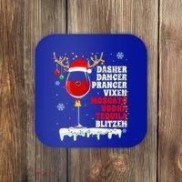 Dasher Dancer Prancer Vixen Moscato Vodka Tequila Blitzen Gift Coaster thumb 0