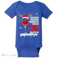 Dasher Dancer Prancer Vixen Moscato Vodka Tequila Blitzen Gift Baby Bodysuit thumb 0