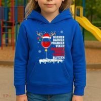 Dasher Dancer Prancer Vixen Moscato Vodka Tequila Blitzen Gift Kids Hoodie thumb 3
