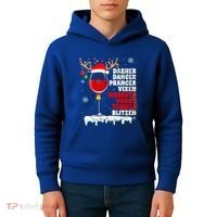 Dasher Dancer Prancer Vixen Moscato Vodka Tequila Blitzen Gift Kids Hoodie thumb 4