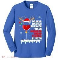 Dasher Dancer Prancer Vixen Moscato Vodka Tequila Blitzen Gift Kids Long Sleeve Shirt thumb 0