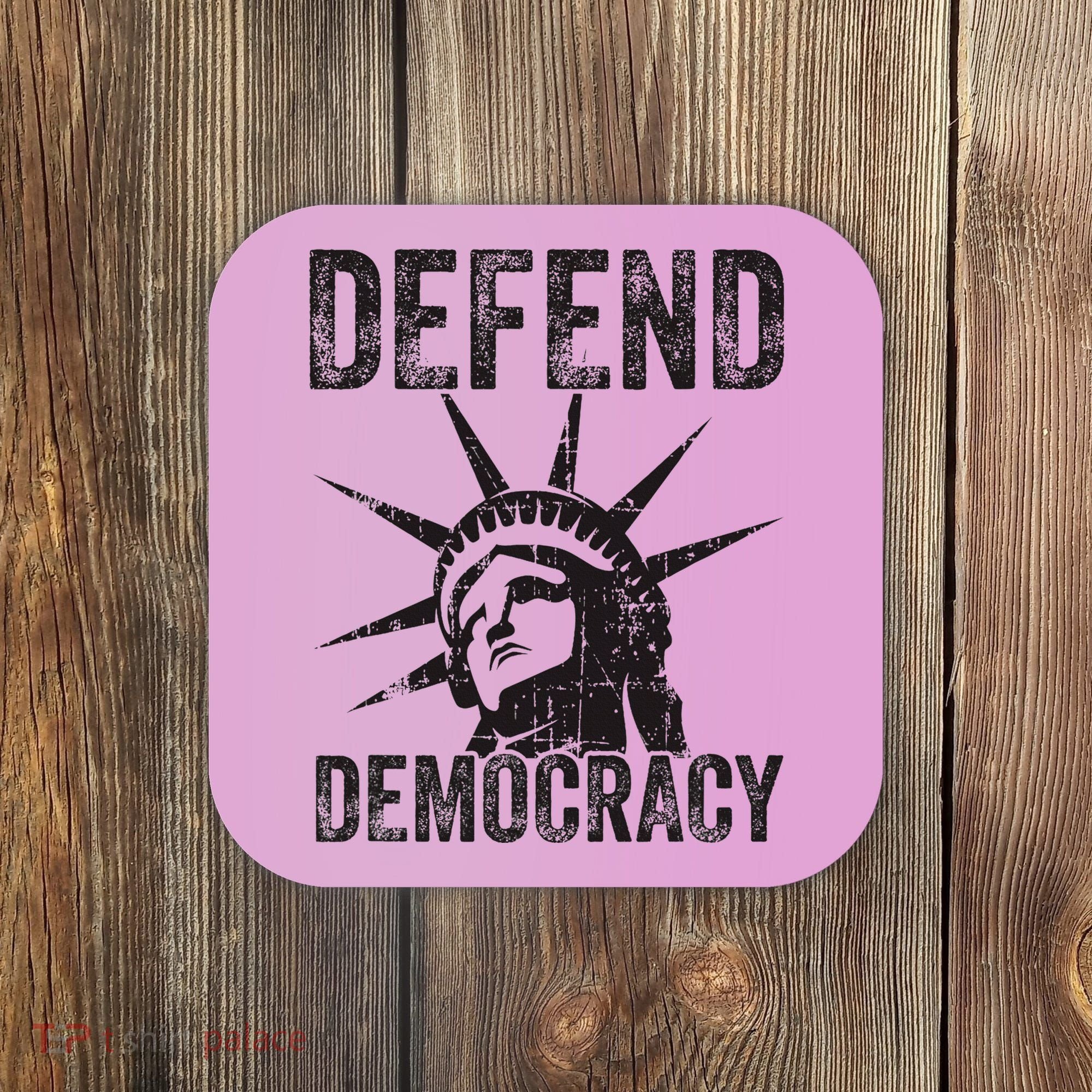 Defend Democracy Protect Voting Rights Save Vote Election Coaster