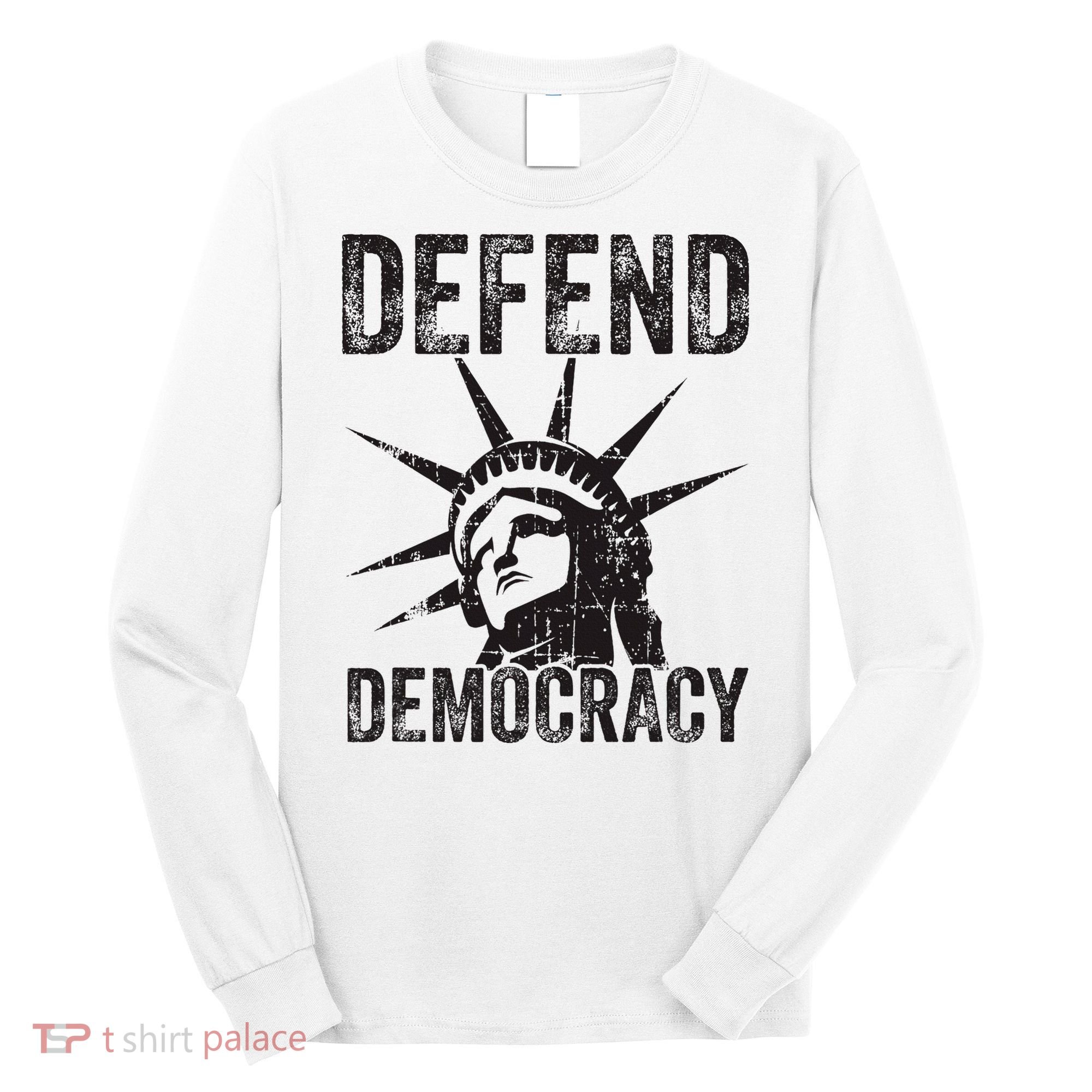 Defend Democracy Protect Voting Rights Save Vote Election Long Sleeve Shirt