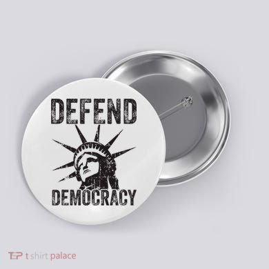 Defend Democracy Protect Voting Rights Save Vote Election Button
